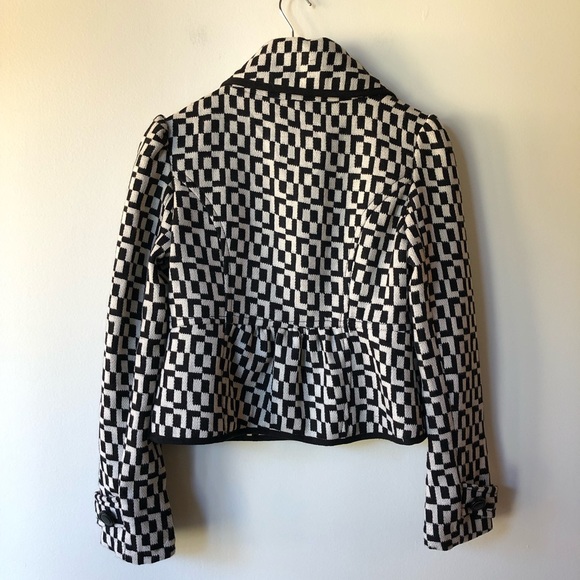Tulle black and white retro inspired jacket Small - Picture 4 of 8